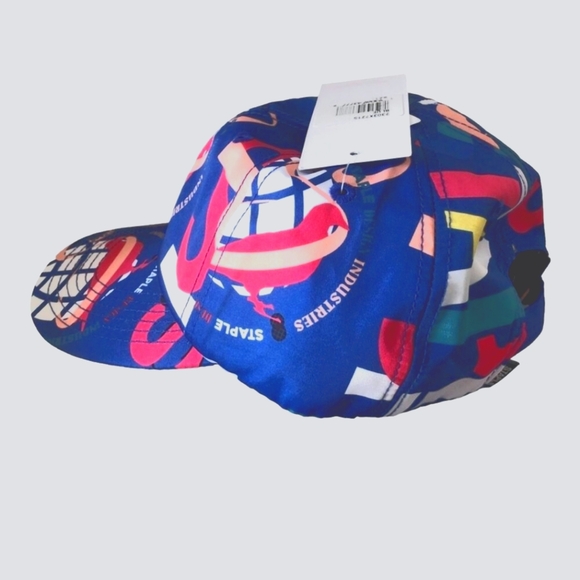 Staple NWT Men’s Streetwear Blue Red Orange Yellow Graphic Snap-Back Hat - Picture 4 of 7